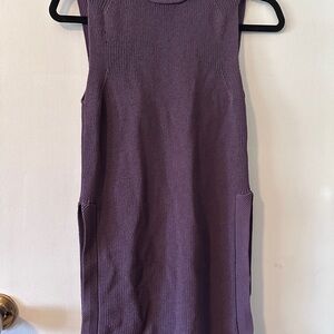 Purple Sleeveless Knit Dress